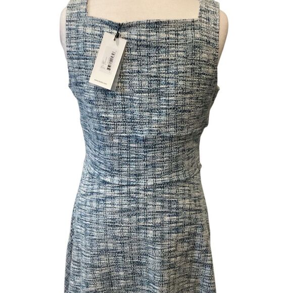 NWT LEOTA Ariana Sleeveless Tweed Dress In blue size Medium - Picture 7 of 12